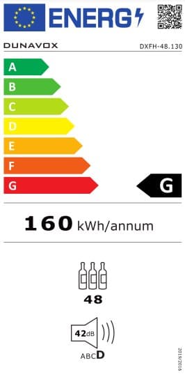 Отдельностоящий винный шкаф Dunavox DXFH-48.130