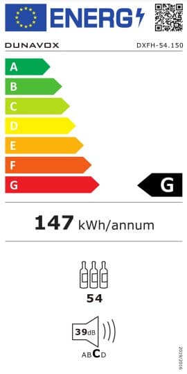 Отдельностоящий винный шкаф Dunavox DXFH-54.150