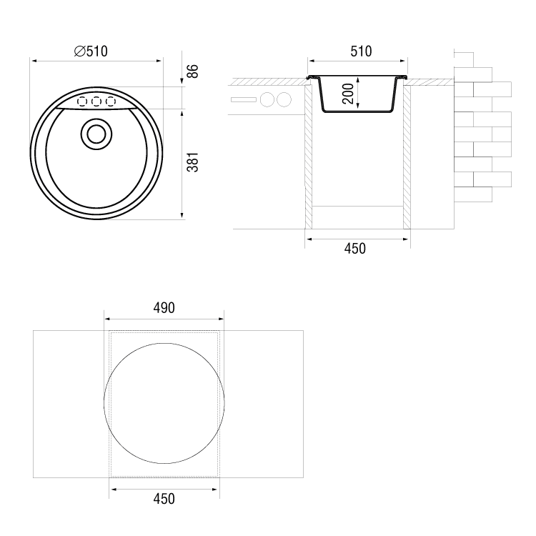 Кухонная мойка LONGRAN AMANDA AMG510 - 08 колорадо