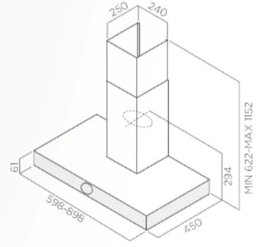 Пристенная вытяжка Jet Air TOUCH IX/A/90 - уценка