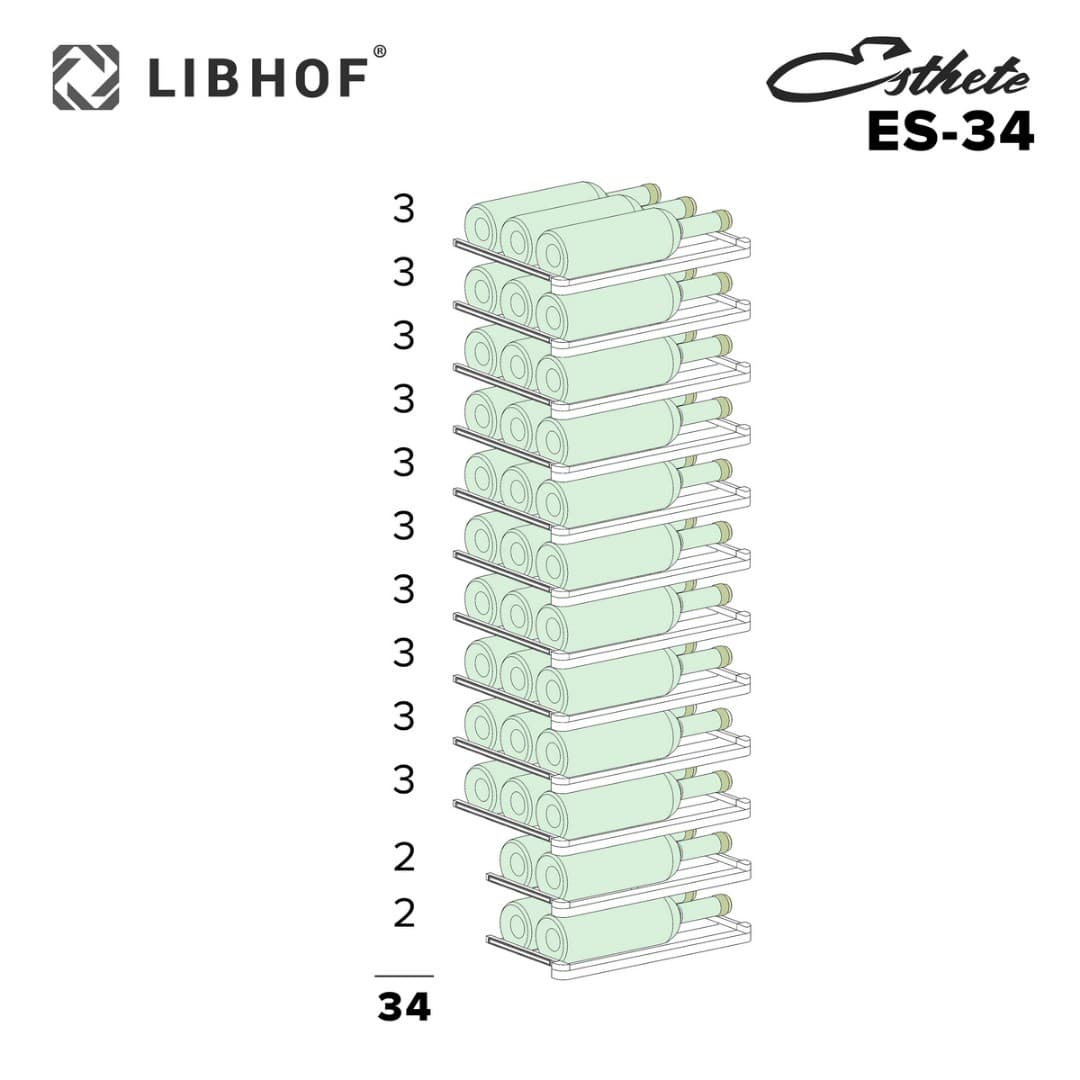 Отдельностоящий винный шкаф Libhof ES-34 white