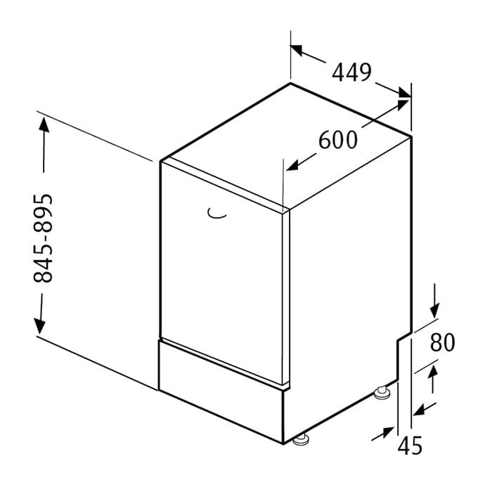 Отдельностоящая посудомоечная машина Krona RIVA 45 FS WH