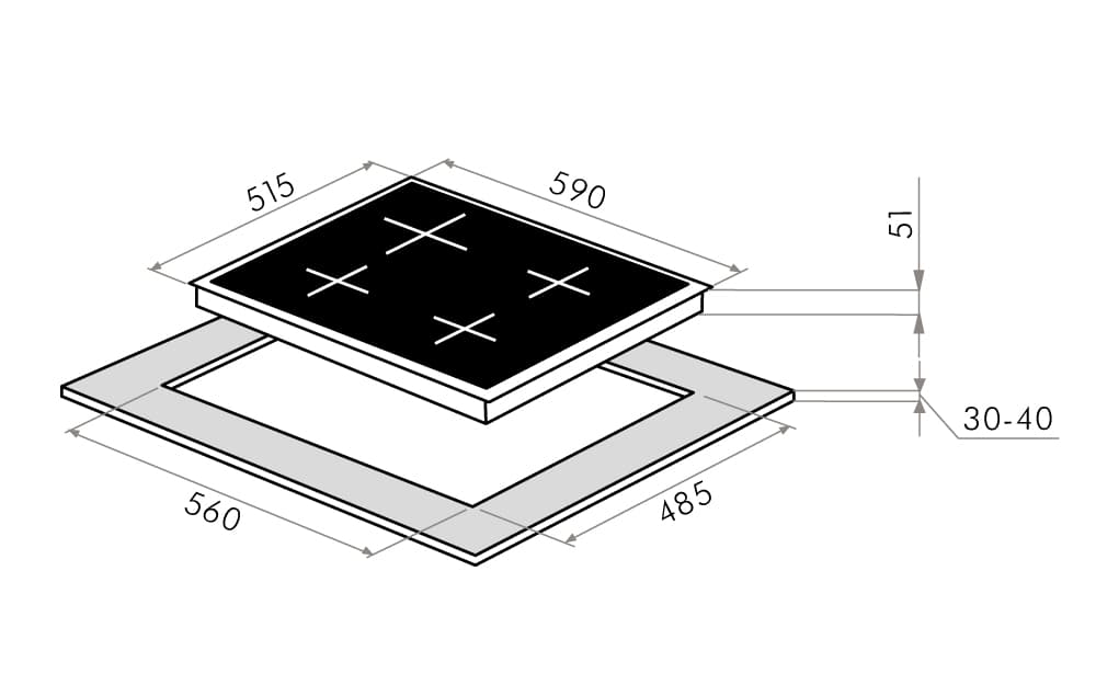 Газовая варочная панель Maunfeld EGHG.64.63CW/G