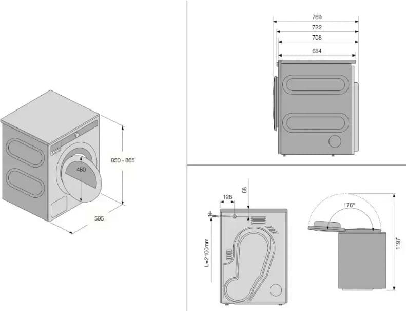 Отдельностоящая сушильная машина Asko T410HD.W.P