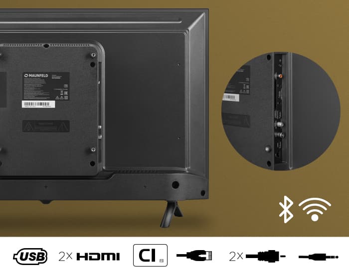 HD  Яндекс TV телевизор Maunfeld MLT32HSX02