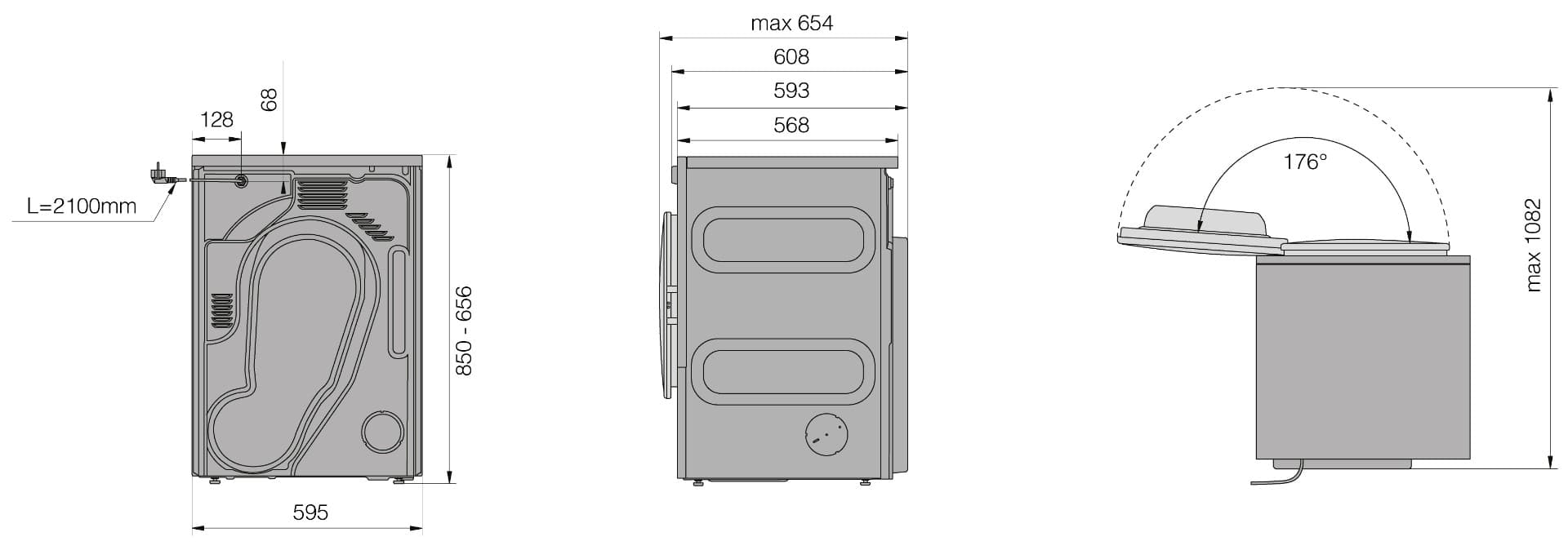 Отдельностоящая сушильная машина Asko TDC1773VF.S Professional