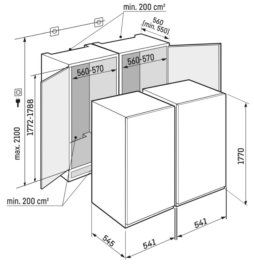 Встраиваемый многокамерный холодильник Liebherr IXRFS 5125 Plus BioFresh NoFrost
