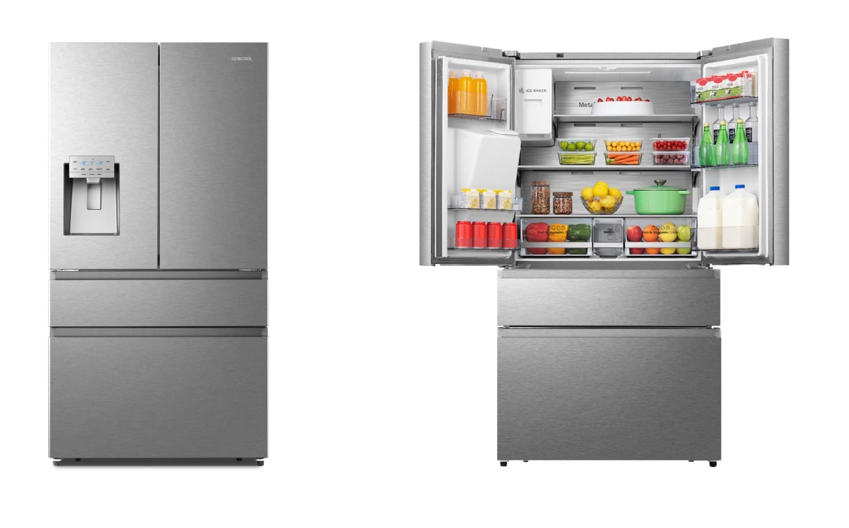 Отдельностоящий French door холодильник GENCOOL GDM-728WH