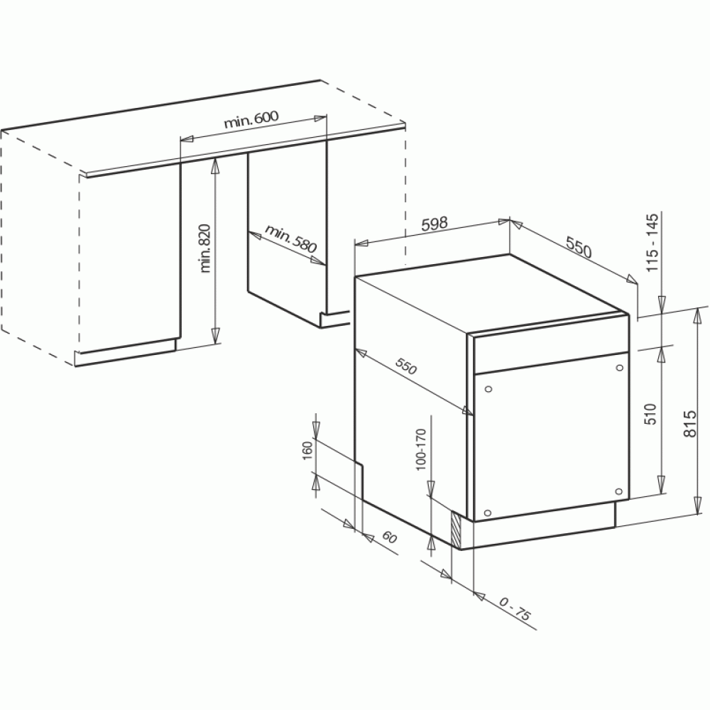 Встраиваемая посудомоечная машина Kaiser S60 I 69 XL
