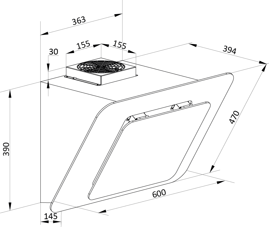 Пристенная вытяжка Brandt BHV1674IB