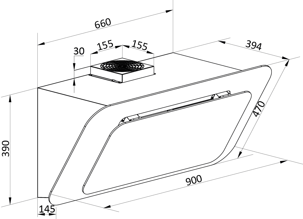 Пристенная вытяжка Brandt BHV1974IB