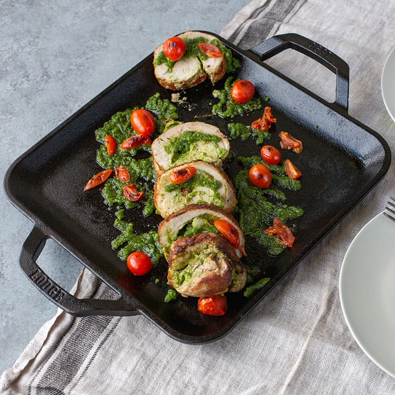 Сковорода Lodge Chef Collection LC11SGR квадратная с ручками 28 см, чугун, черный