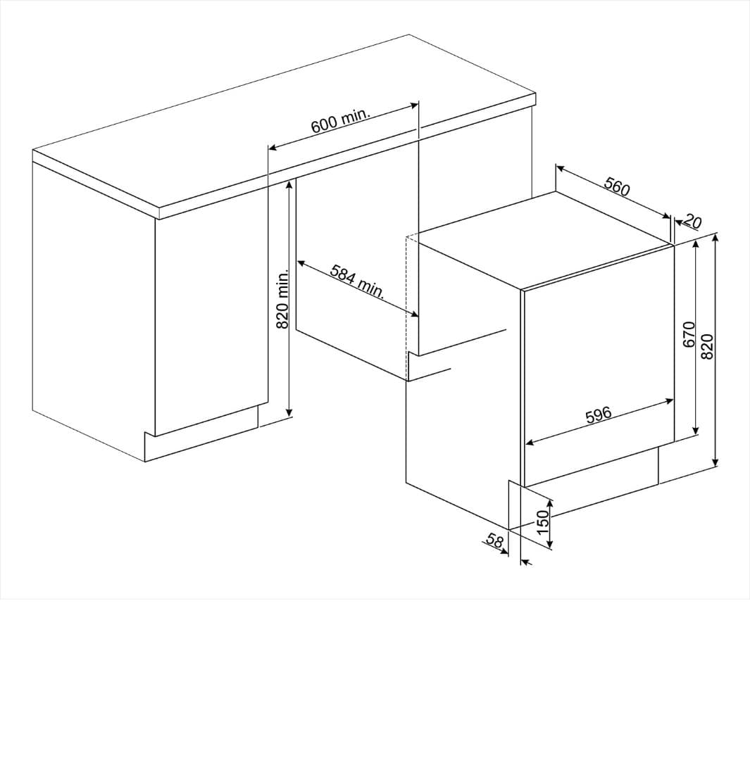Встраиваемая стиральная машина Smeg LBI147