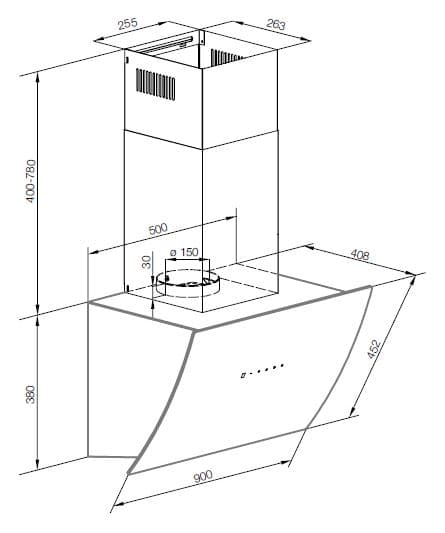 Пристенная вытяжка Graude DH 90.1 GE