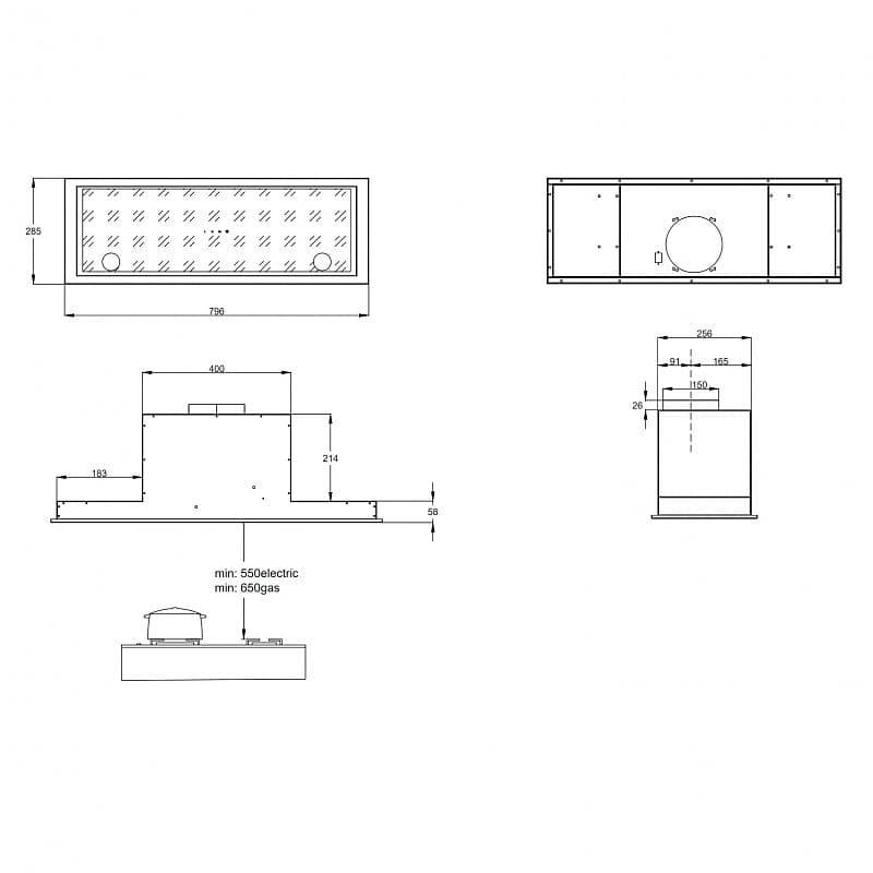 Встраиваемая вытяжка Korting KHI 9777 GN