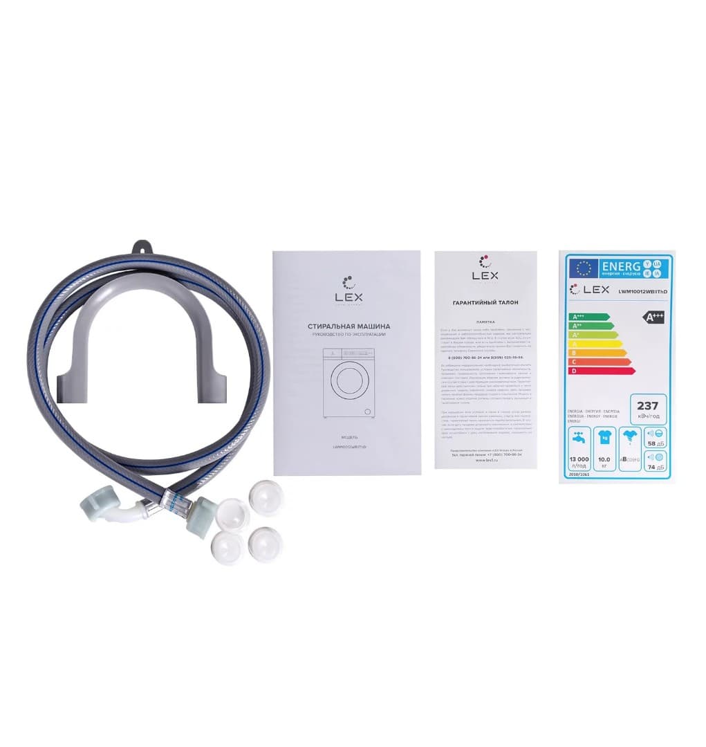 Отдельностоящая стиральная машина Lex LWM10012WBLITHD