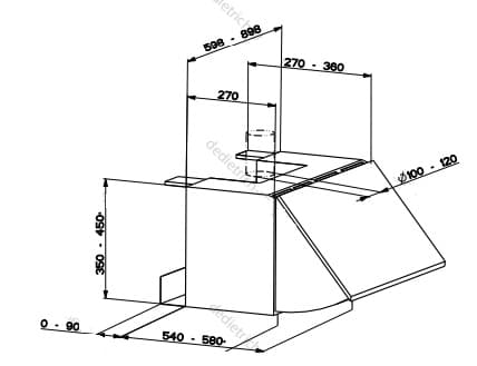 Встраиваемая вытяжка De Dietrich DHE1146A