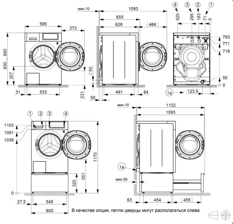 Отдельностоящая стиральная машина Schulthess Spirit 540 Titan Rock