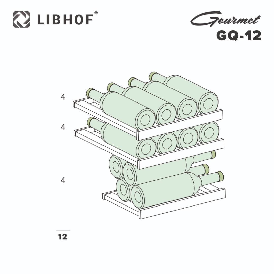 Отдельностоящий винный шкаф Libhof GQ-12 Black