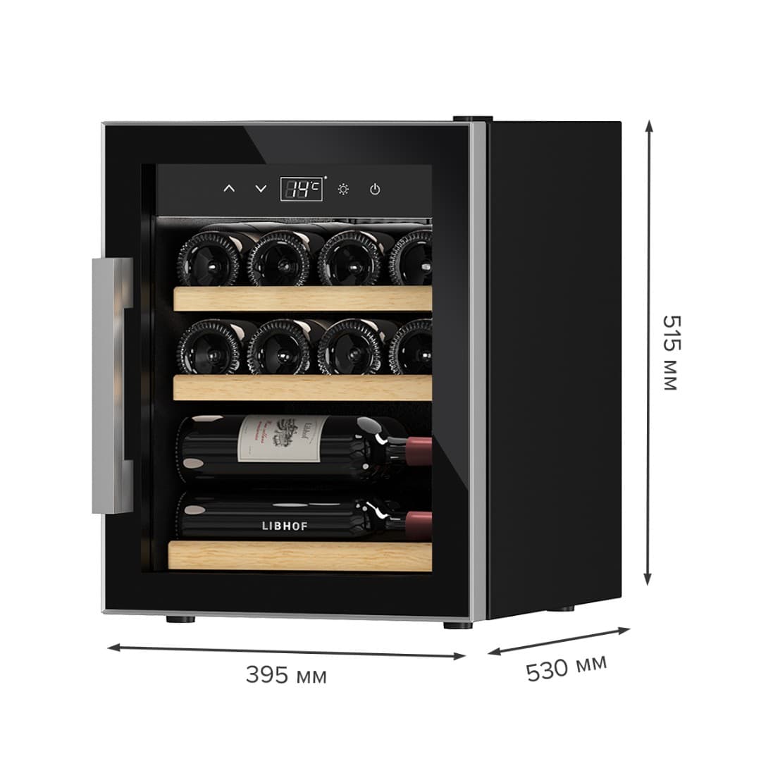 Отдельностоящий винный шкаф Libhof GQ-12 Black