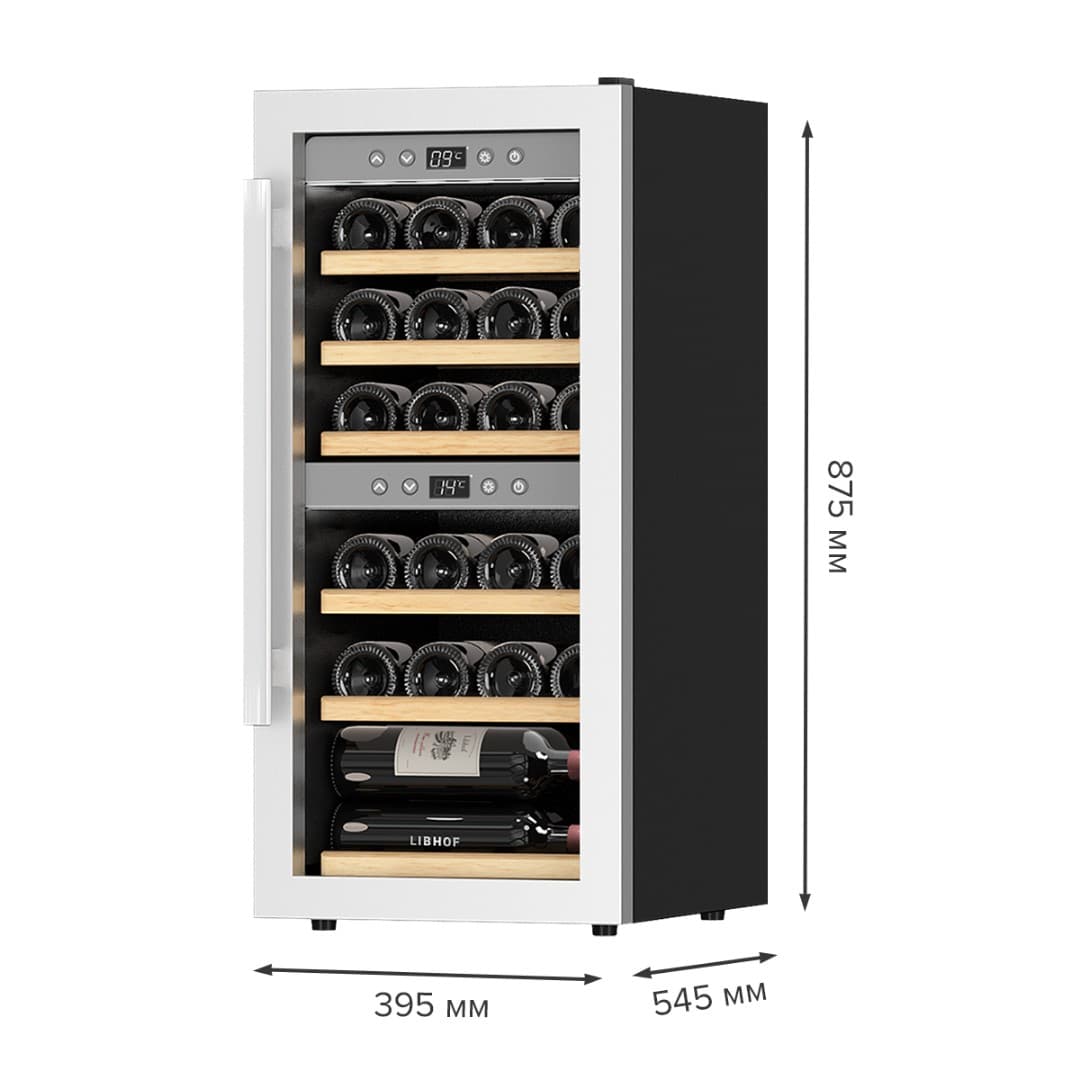 Отдельностоящий винный шкаф Libhof GQD-24 Silver