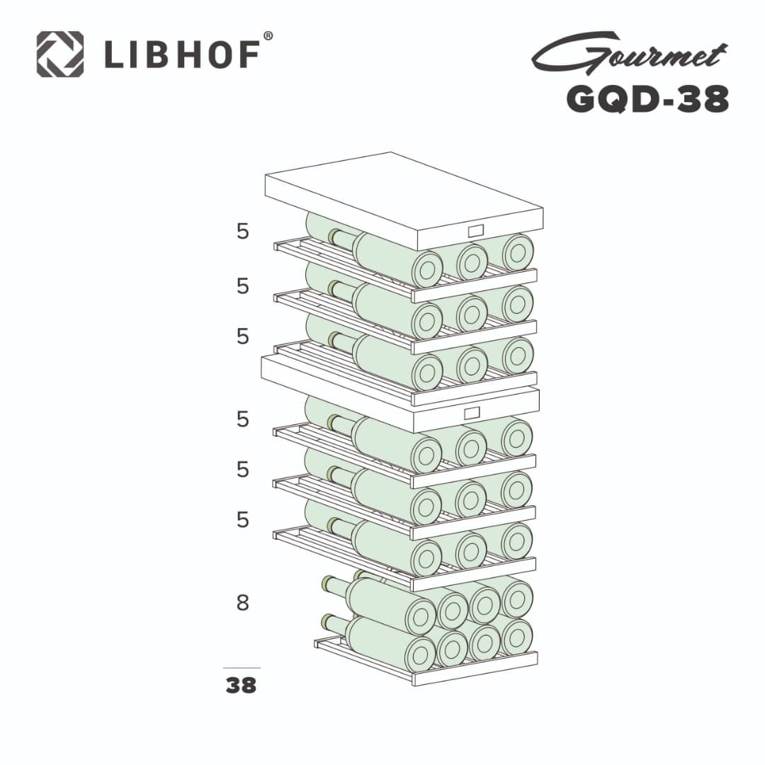 Отдельностоящий винный шкаф Libhof GQD-38 Black