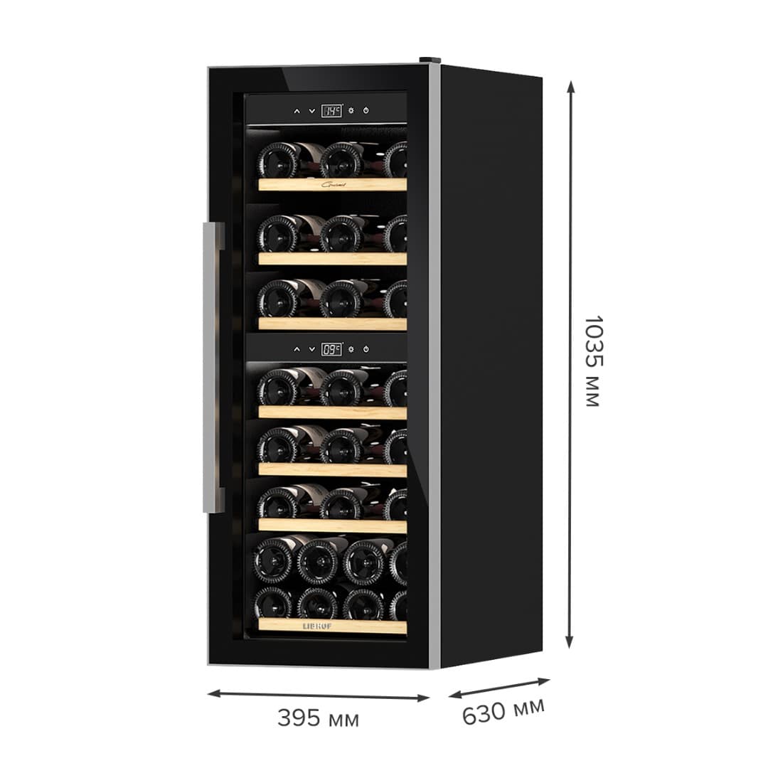 Отдельностоящий винный шкаф Libhof GQD-38 Black