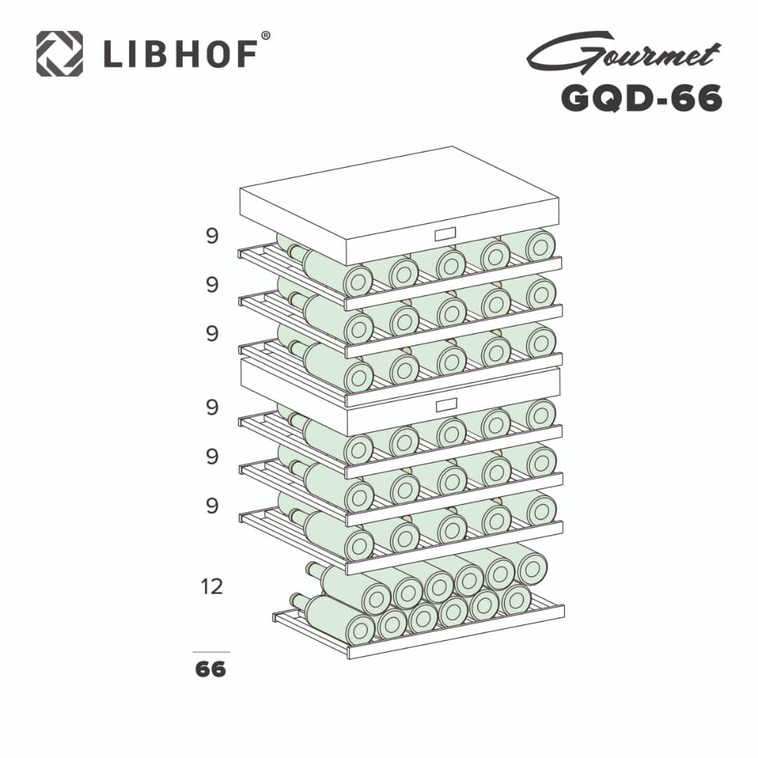 Отдельностоящий винный шкаф Libhof GQD-66 Black