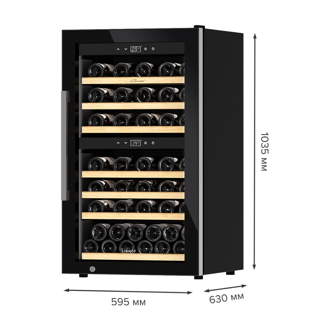 Отдельностоящий винный шкаф Libhof GQD-66 Black