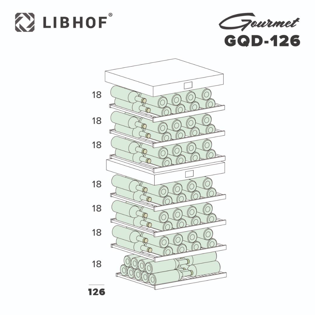 Отдельностоящий винный шкаф Libhof GQD-126 Black