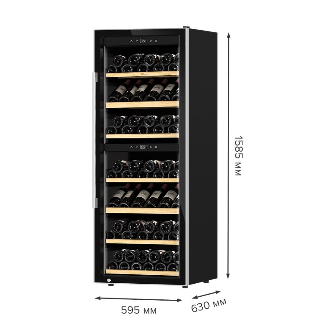 Отдельностоящий винный шкаф Libhof GQD-126 Black