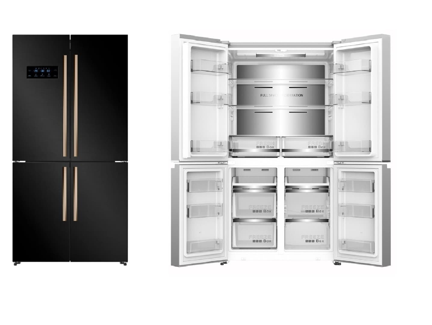 Отдельностоящий Side-by-Side холодильник GENCOOL GDCD-595WB