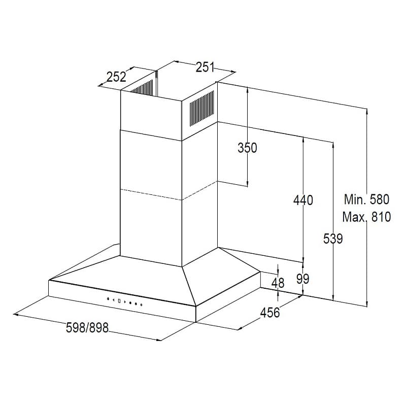 Пристенная вытяжка Korting KHC 9831 XGN