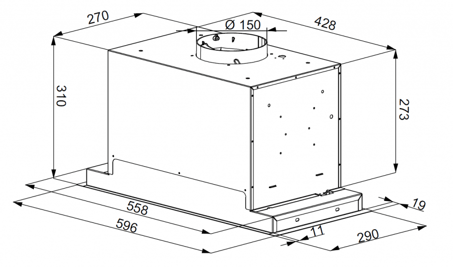 Встраиваемая вытяжка Konigin Incanto Black 60