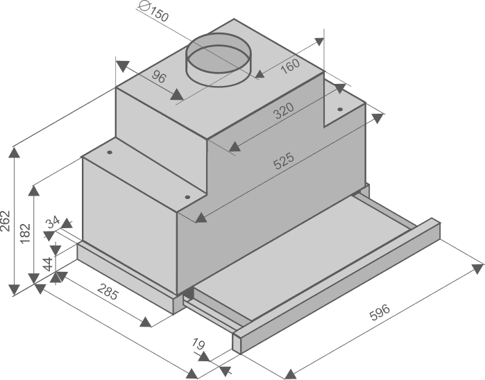 Встраиваемая вытяжка Konigin Rumina Black 60