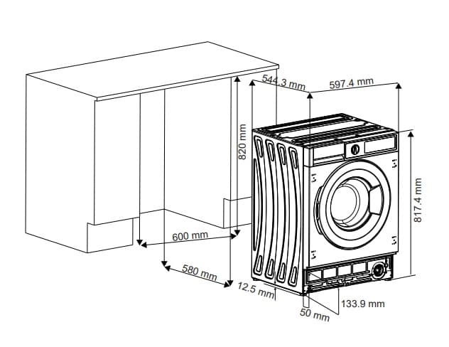 Встраиваемая стиральная машина SCANDILUX DX3T8400