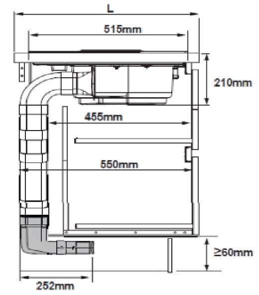 Фильтрующий комплект для вывода в цоколь NT EVO Elica KIT0199835
