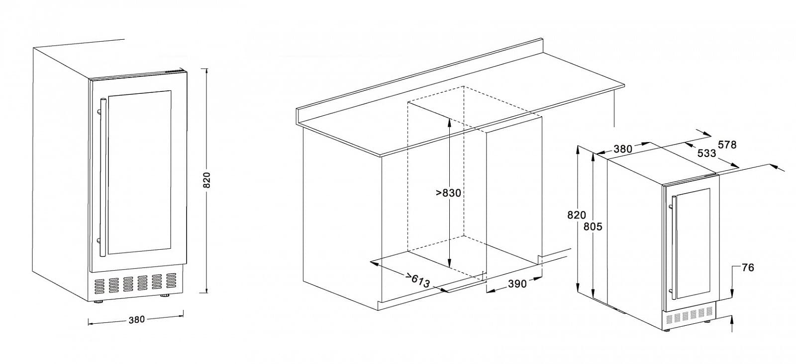 Встраиваемый винный шкаф SCANDIFROST WFG28CB