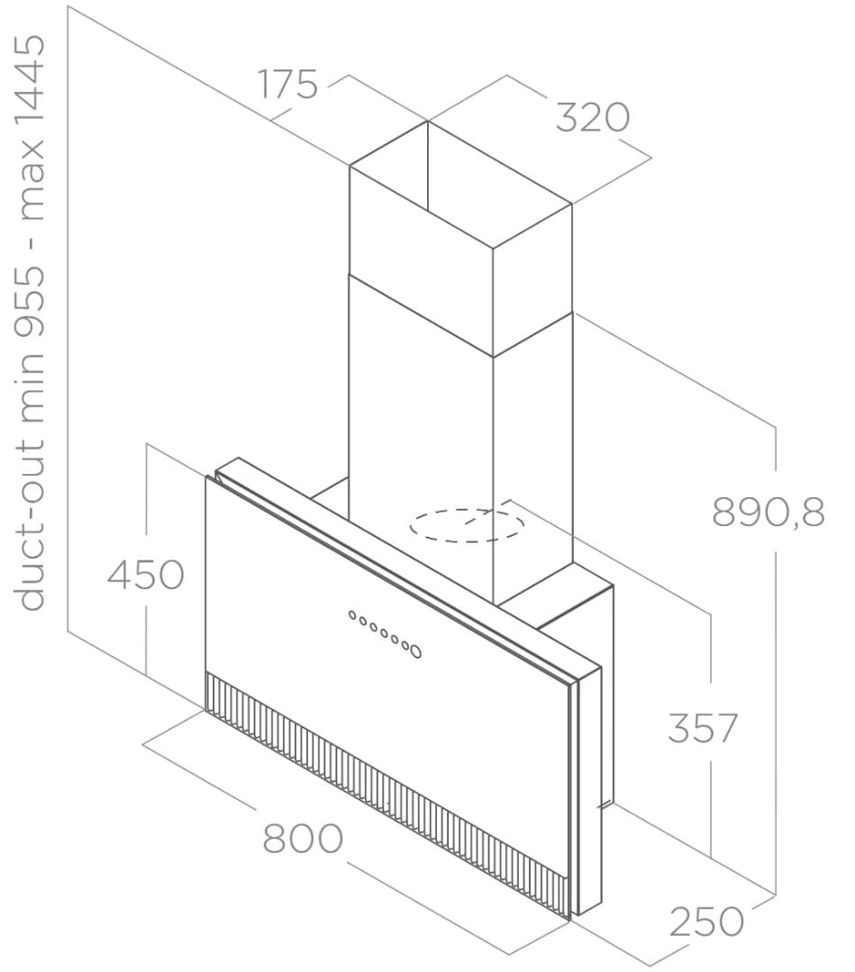 Пристенная вытяжка Elica SUPER PLAT @ BL/F/80 - уценка