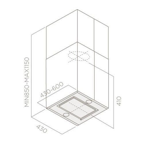Пристенная вытяжка Elica KUADRA IX/A/43 - уценка