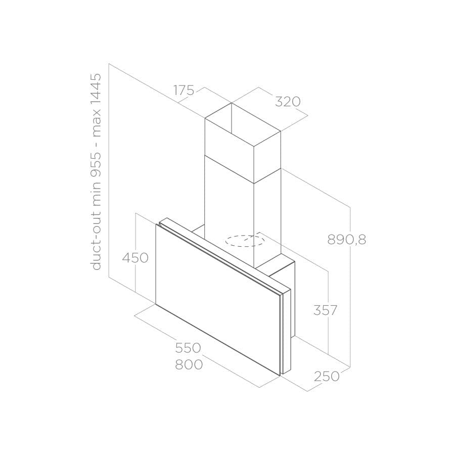 Пристенная вытяжка Elica PLAT WH/F/80 -уценка