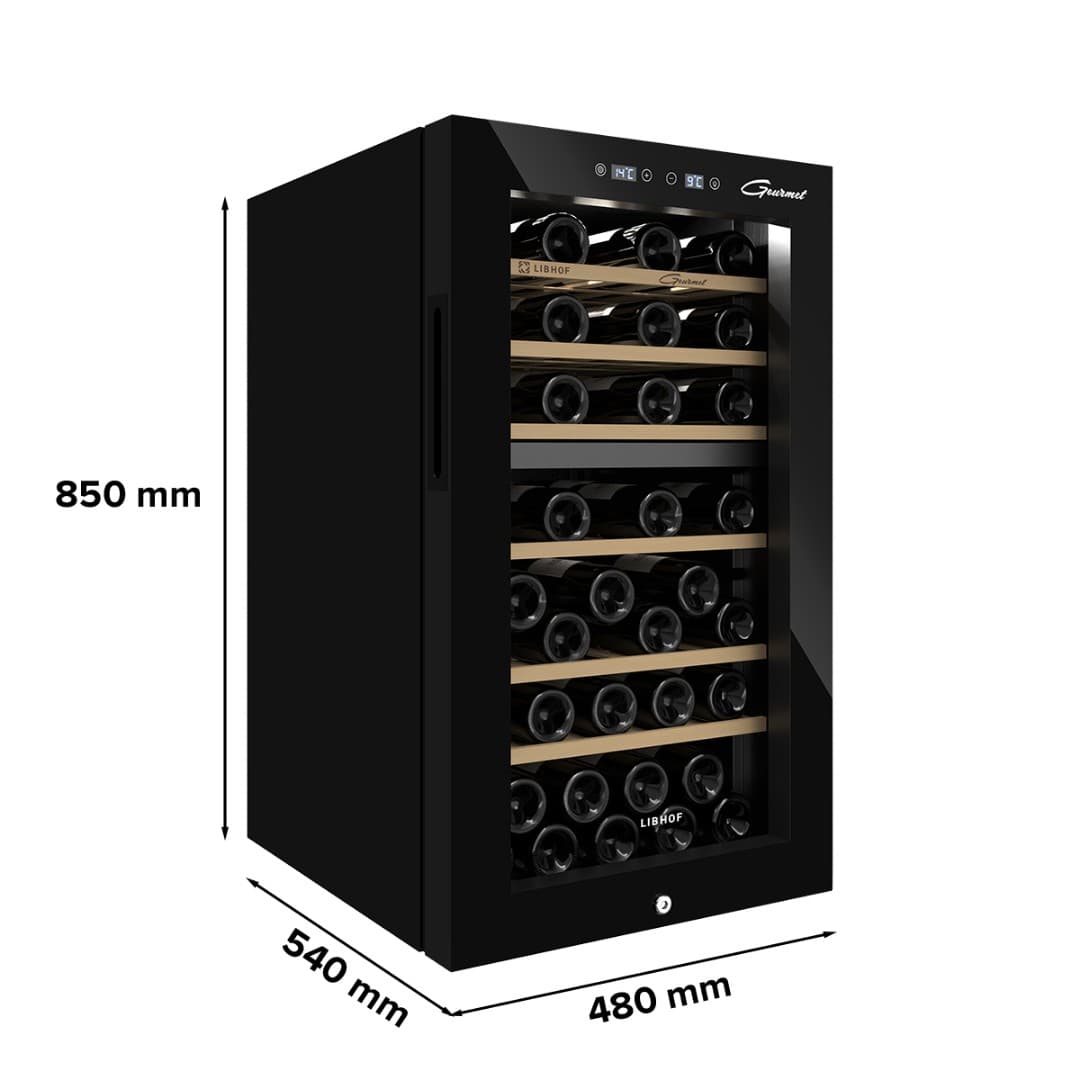 Отдельностоящий винный шкаф Libhof GMD-54 black
