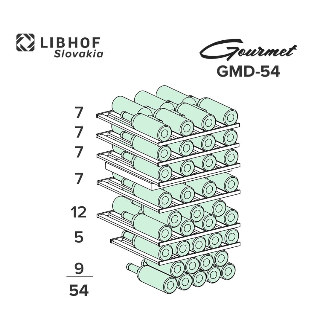 Отдельностоящий винный шкаф Libhof GMD-54 black