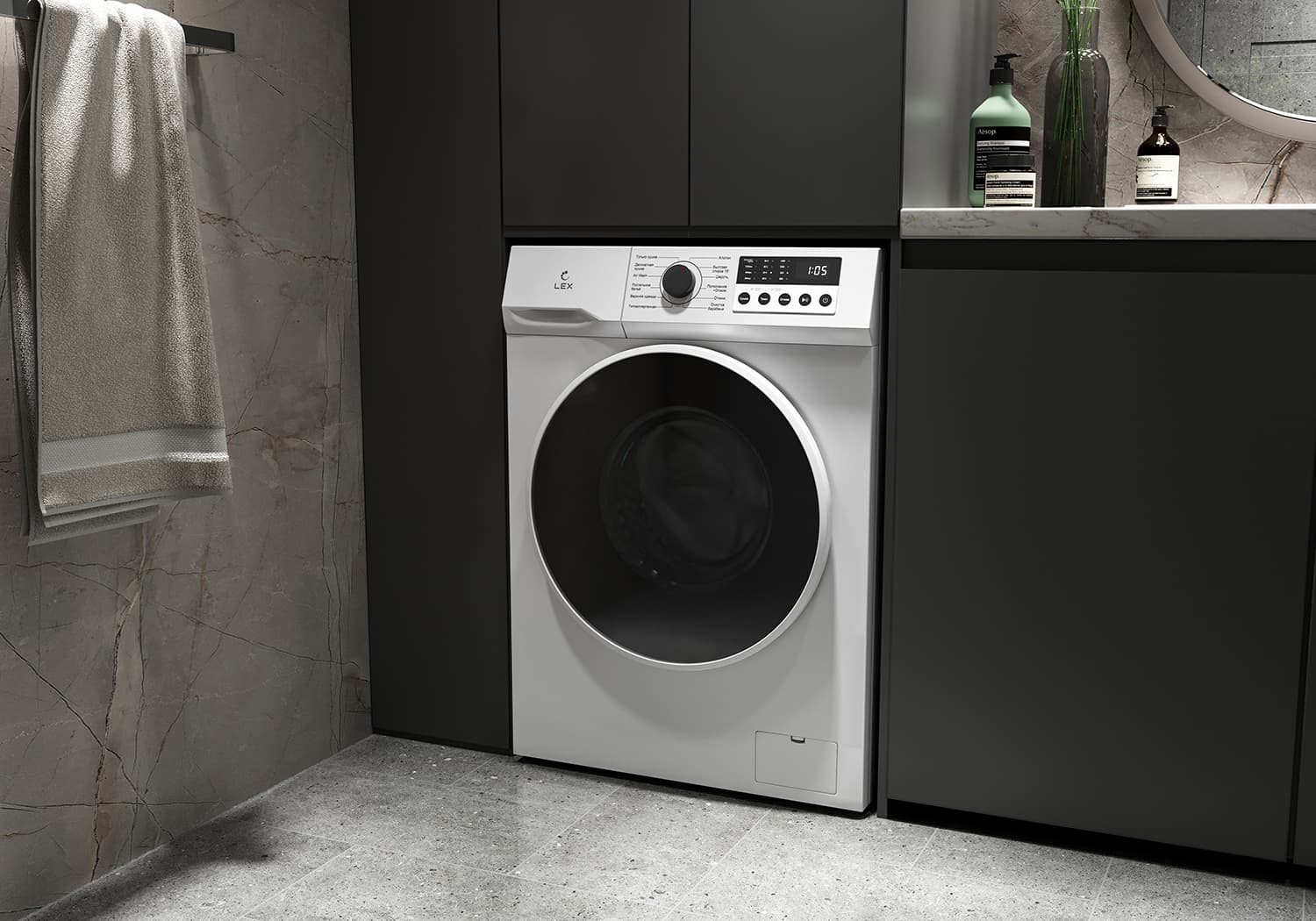 Отдельностоящая стиральная машина с сушкой Lex LWM08512WIDSMALL