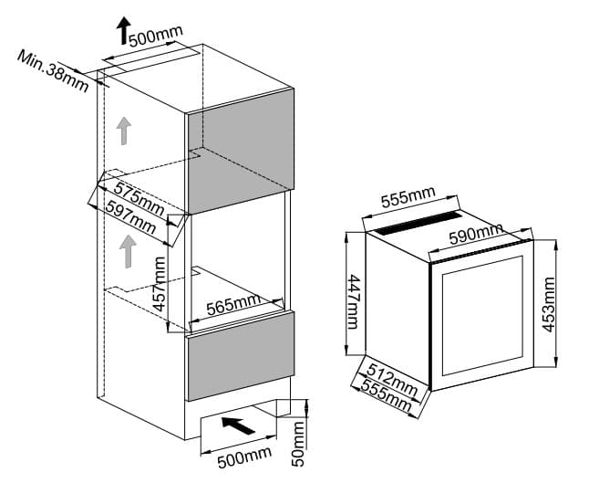 Встраиваемый винный шкаф MC Wine W24S