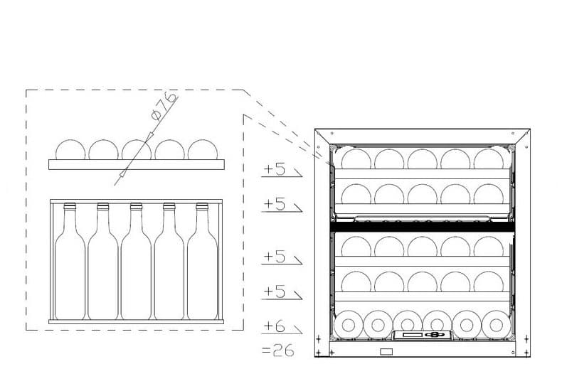 Встраиваемый винный шкаф MC Wine W35B