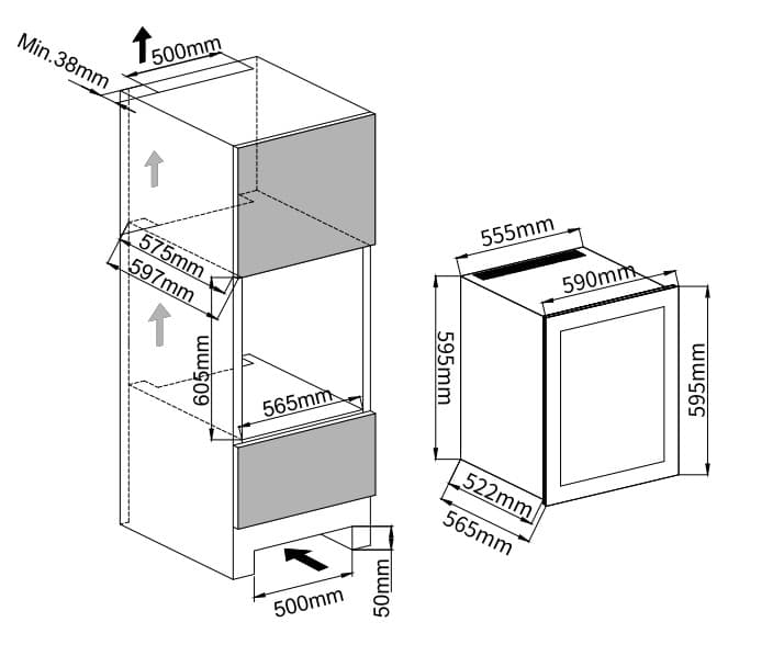 Встраиваемый винный шкаф MC Wine W35B
