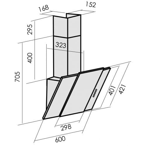 Пристенная вытяжка MBS PRIMULA 160 IVORY