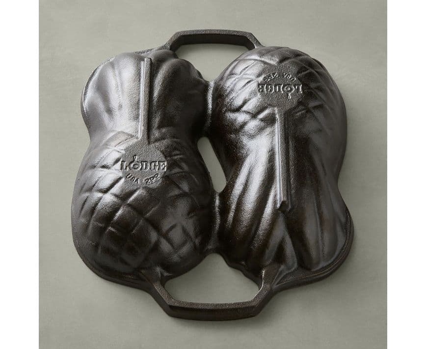 Форма для выпечки Lodge L2PP в виде ананаса черный чугун 30*30 см