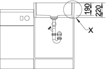 Кухонная мойка Blanco PANOR 60 с одним отверстием